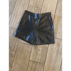 VINTAGE Y2K DONALD PLINER STREETS OF ITALY LEATHER MINI SHORTS SZ 4